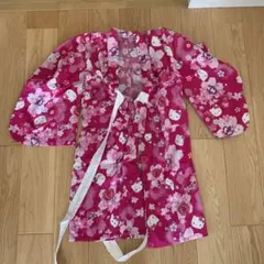 ハローキティ 花柄 着物風衣装