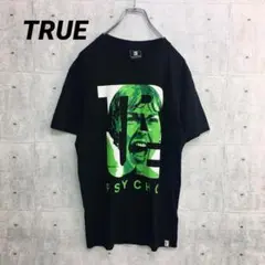 x0096 TRUE Tシャツ 黒 S ビックプリント