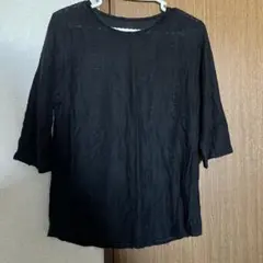 カットソー 黒 7分丈 Mサイズ