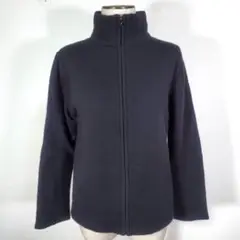 PACCINI レディース ジャケット 上着 カシミヤ 黒 無地 ハイネック M