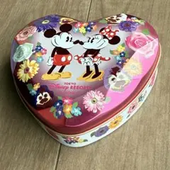 【美品】東京ディズニーリゾート　空き缶　ハート形　ミッキー　ミニー