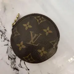 Louis Vuitton コインケース 円形 極美品✨ ルイヴィトン モノグラム 丸型 コインケース レザー