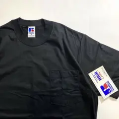 90s USA製 RUSSELL ラッセル デッドストック タグ付 ポケT 無地