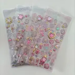 ジュエリーシール　4枚セット　新品　ドロップシール　ぷっくりシール