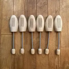 木製 シューキーパー3足分 バネ式