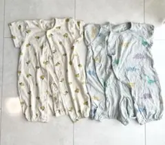 最終値下げ【美品】ベビー 2WAYオール ♡ レモン柄 恐竜柄 50-60