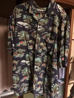 アートと平和 半袖シャツ ネイビー メンズ半袖シャツ