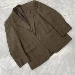 セレフレックス ツイード ジャケット ブラウン 3ボタン シンプル オシャレ