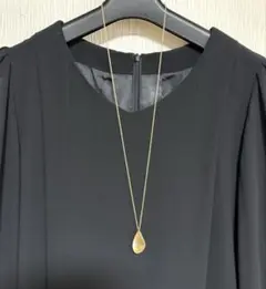 ロングチェーン ドロップ型ペンダント ネックレス