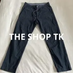 THE SHOP TK ネイビー ストライプ カジュアルパンツ M