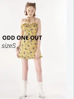 オッドワンアウト FLOWER ONE PIECE ミニワンピース S 美品