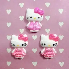 ハローキティ キティ デコレーションパーツ デコパーツ 3コセット
