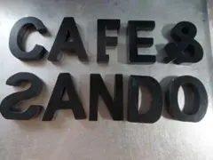 英語アルファベット立体文字 CAFE & SANDO送料込み