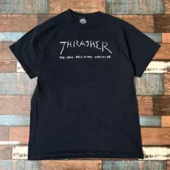 メンズ　古着　THRASHER スラッシャー　半袖tシャツ　黒　サイズM