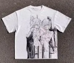 y2k エヴァ キャラクター プリント Tシャツ ホワイト Mサイズ