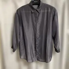 レディース長袖ワイシャツ　グレー
