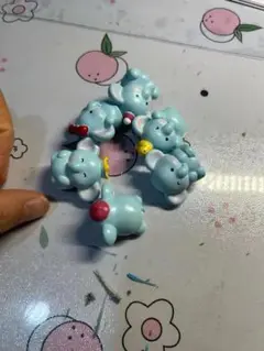水色の象キャラクター 6個セット