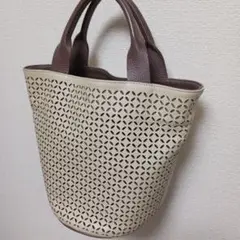 【美品】M Rose/エンメローズ 本革レザーカット2wayバッグ イタリア製