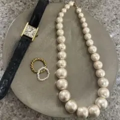 美品✨コットンパール ショート ネックレス アクセサリー レディース パーティー
