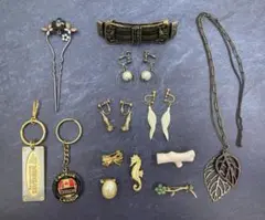 遺品整理 アクセサリー セット ブローチ イヤリング ネックレス ヘアピン
