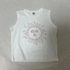 mid mile 太陽刺繍 ノースリーブタンクトップ 110