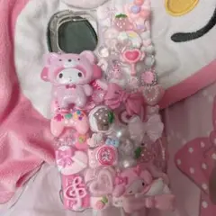 ♡デコレーションiPhoneケース ピンク マイメロ♡