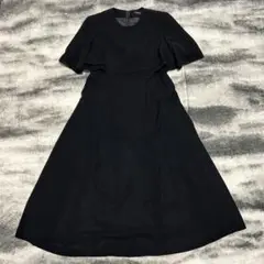 【未使用】礼服　喪服　ワンピース　ひざ下スカート　スーツ　ブラック　黒　透け感