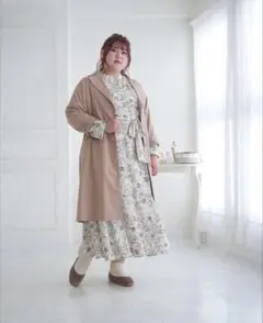 れいぼんちゃんプロデュース　パワショル花柄ワンピース