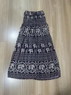 値下げ‼︎ 2wayで着れてお得‼︎ ぞうさん柄アジアントップス　スカートにも‼︎