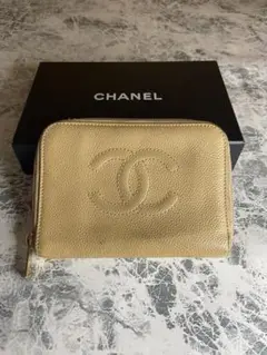 CHANEL シャネル 財布 ラウンドファスナー キャビアスキン