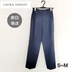 ローラアシュレイ ゴルフパンツ レディース S M ネイビー 紺 タックパンツ