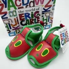 ✨新品・未使用✨はらぺこあおむし キッズ16㎝　ベビーサンダル　マジックテープ