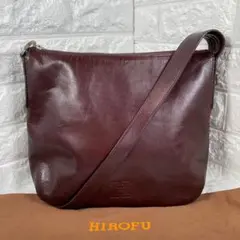 ✨美品✨保存袋付き ロゴ HIROFU オールレザー ショルダーバッグ 男女兼用