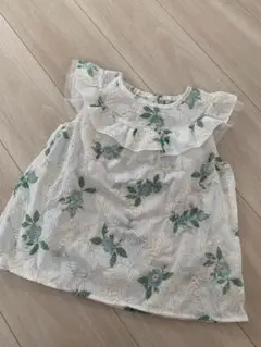 【新品】花柄フリルトップス 120
