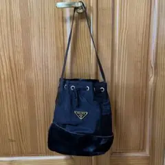 PRADA 巾着 ショルダーバッグ 三角ロゴ