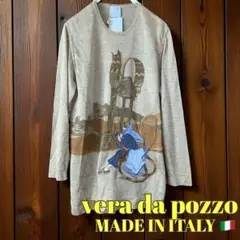 【未使用タグ付き】vera da pozzo イタリア製 ニット ベージュ L