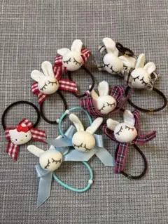 うさちゃんヘアゴム 8個セット