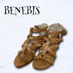 【BENEBIS】ベネビス『25』美品 サンダル 個性的 バックジッパー
