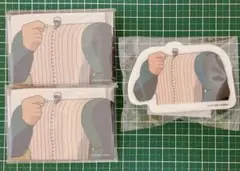 カプコン　カプくじ　sattou×逆転裁判　ゴドー　ヘアクリップ　缶バッジ