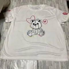 クマのイラスト Tシャツ ホワイト