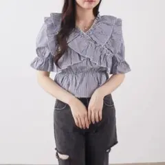 OLIVE des OLIVE オリーブデオリーブ アソートクロス衿ブラウス