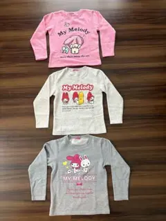 130サイズ　3着セット　裏起毛　マイメロディ　トレーナー　内2着は使用感激少