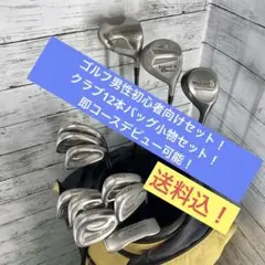 ゴルフ男性初心者向けセット!クラブ12本バッグ小物セット!即コースデビュー可能!