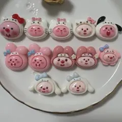 ルピー ポロロ サンリオ デコパーツ 12個セット マイメロ キティ ポチャッコ