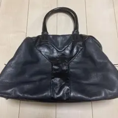 イヴ・サンローラン イージーバッグ レザー×エナメル