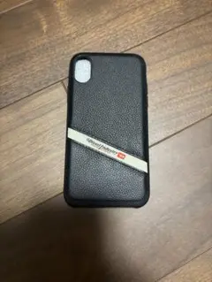 ディーゼル　iPhone XS用ブラックレザーケース　diesel