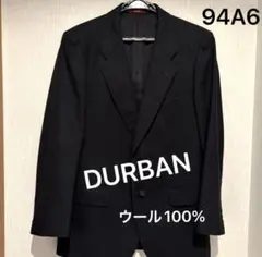【美品】ダーバン メンズジャケット ブラック　ウール100% 94-A6