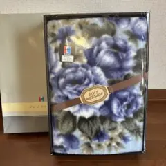 Ky54　旭化成　カシミロン　毛布　シングル　140×200cm　花柄　日本製