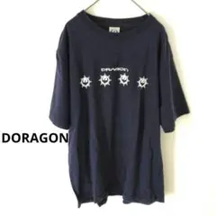 美品　DORAGON 　ネイビー　Tシャツ　アメリカ製　コットン