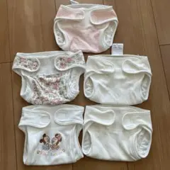 布オムツカバー✻5枚セット50新生児から✻女の子花柄ミニーちゃん